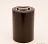 Nuri-Muji Color tin tea canister wide1.2kg (142.3oz) Dark Brown with Clear knob