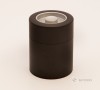 Nuri-Muji Color tin tea canister wide375g (13.2oz) MatBlack with Silver knob