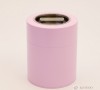 Nuri-Muji Color tin tea canister wide750g (26.4oz) Lilac with Clear knob