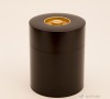 Nuri-Muji Color tin tea canister wide750g (26.4oz) Dark Brown with Gold knob