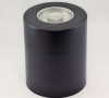 Nuri-Muji Color tin tea canister wide560g (19.7oz)  Dark Brown with Silver knob
