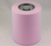 Nuri-Muji Color tin tea canister wide560g (19.7oz)  Lilac with Silver knob