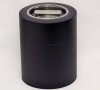 Nuri-Muji Color tin tea canister wide750g (26.4oz) Matt Black Clear knob